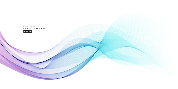 Vector abstract blue line wave background