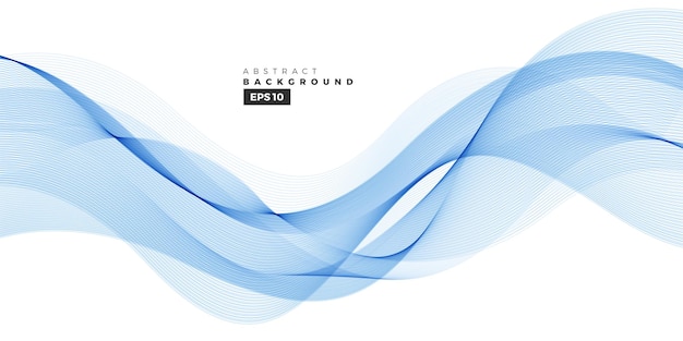 Abstract blue line wave background