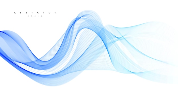 Sfondo astratto onda linea blu
