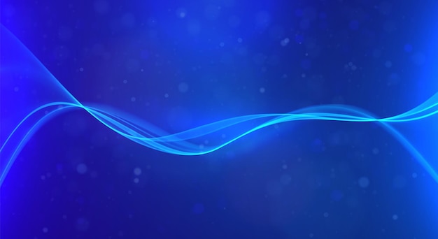 Abstract blue lines background Future mesh or sound wave Motion visualization