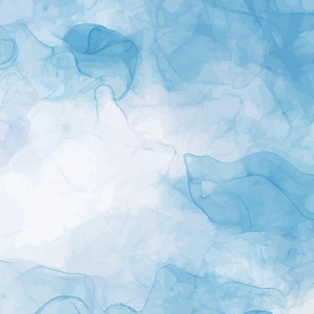 Vector abstract blue liquid watercolor background illustration