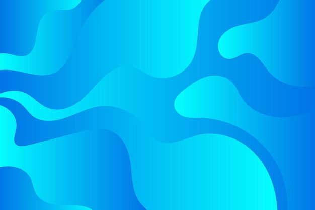 Abstract blue liquid wavy gradient background design trendy composition of dynamic liquid stains