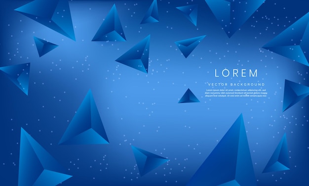 Vettore astratto lowpoly blu