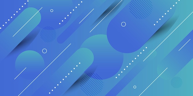Abstract blue modern background with smooth lines and circle