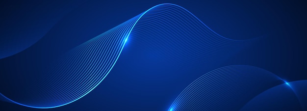 Abstract blue modern background with smooth lines