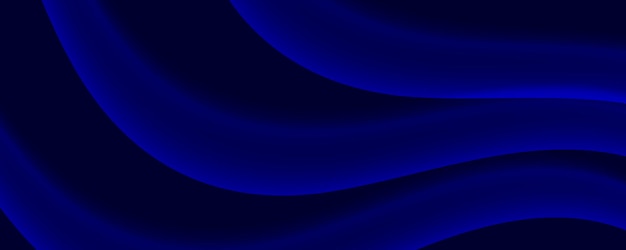 Abstract blue navy dynamic background. Neon glowing fluid wave lines, magic energy space light concept, abstract background