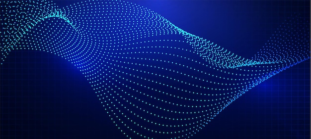 абстрактный синий неоновый свет цвета технологии частицы пунктирные линии сетка фон