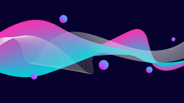 Abstract blue and pink background with wavy shapes