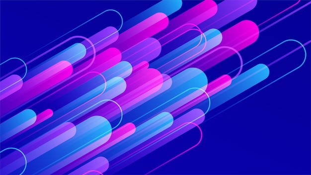 Vector abstract blue and pink gradient background with geometric dynamic shapes and sport speed motion element design for technology background hitech sport