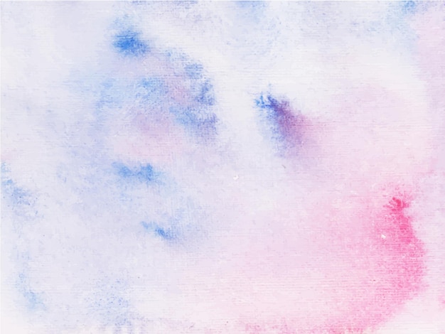 Abstract blue pink watercolor background. It is a hand drawn.