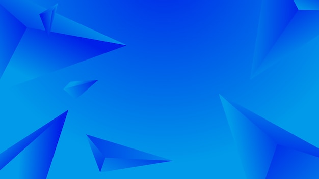 Vector abstract blue polygon on gradient background.