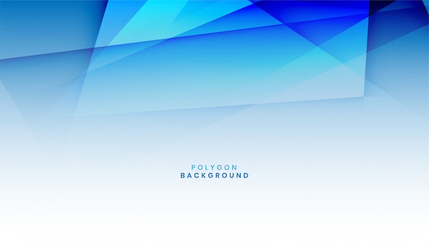 Vector abstract blue polygon shape background