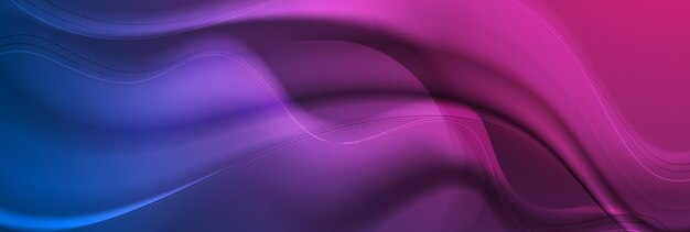 Vector abstract blue and purple liquid flowing elegant waves banner design smooth silk wavy header background vector illustration