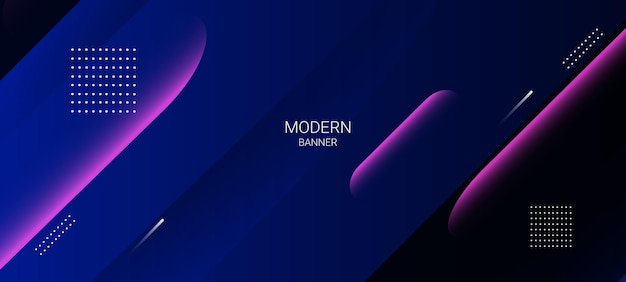 抽象的な青と紫のテクスチャ幾何学グラフィックラインイラストパターンバナーデザイン