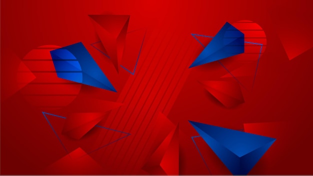 Abstract blue and red background