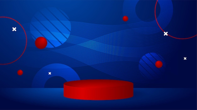 Abstract blue and red background