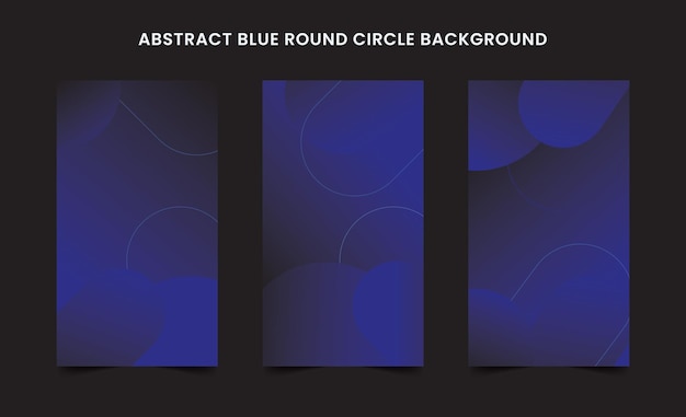 Abstract Blue Round Circle Background Design