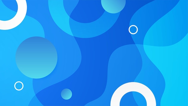 Abstract blue shapes background with waves and modern technology geometric pattern Vector abstract graphic design banner pattern presentation background web template