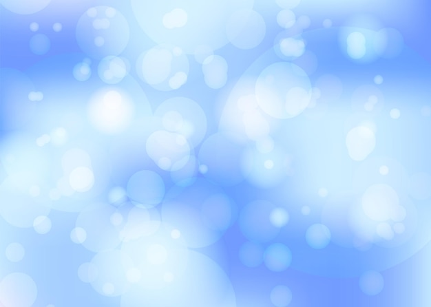 Vector abstract blue sky bokeh background