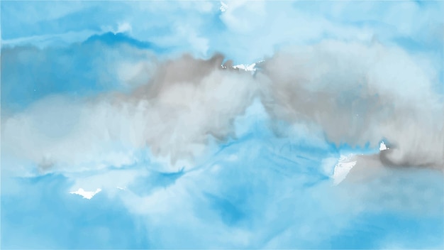 Вектор Абстрактное голубое небо текстурированный фон. акварельные мраморные текстурированные обои