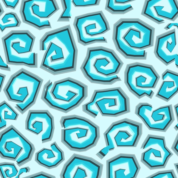 Abstract blue spirals seamless