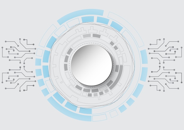 Abstract blue technology background with circle tech