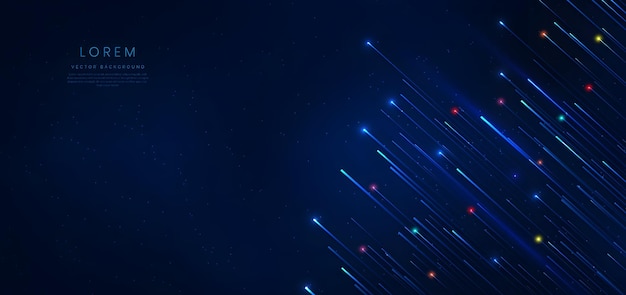 abstract blue technology background with light streaks