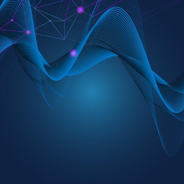 Vector abstract blue technology background