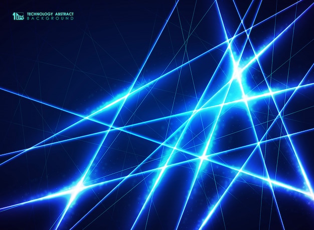 Vector abstract blue technology background