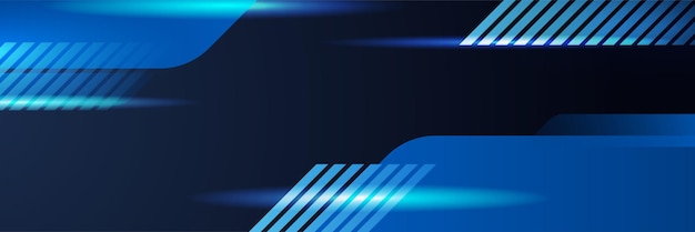 Abstract blue technology banner design