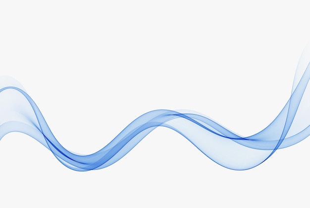 Абстрактные синие прозрачные линии потока Синий фон волны