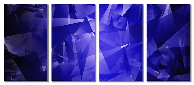 Abstract blue triangles background