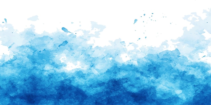 Vector abstract blue watercolor background vector handdrawn illustration isolated on a white background