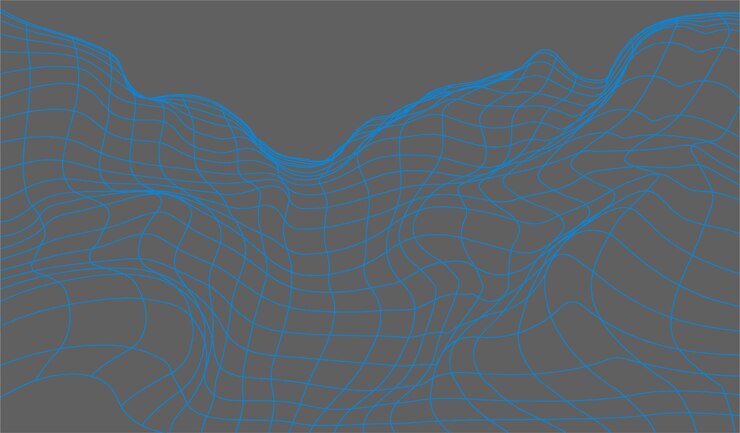 Vector abstract blue wave background imitation of a mountain landscape banner shades of blue