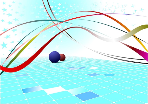 Вектор Абстрактный синий фон волны со звездами векторная иллюстрация