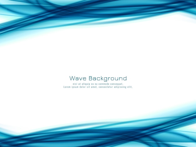 Abstract blue wave background