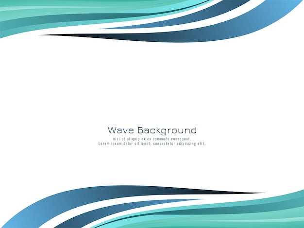 Vector abstract blue wave background