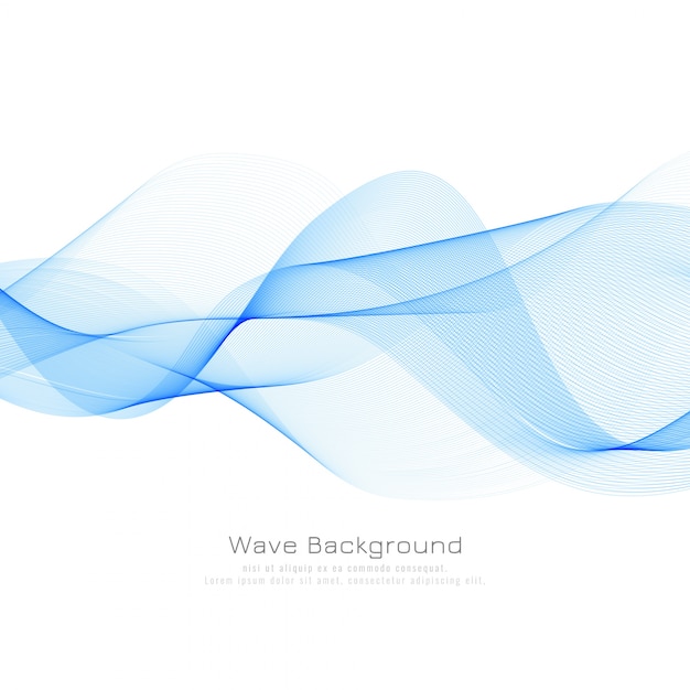 Vector abstract blue wave background