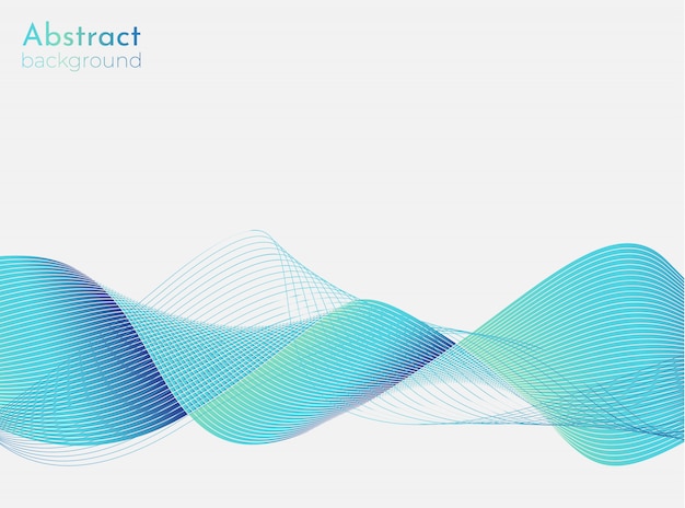 ベクトル 抽象的なブルーウェーブの背景