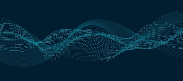 Vector abstract blue wave background