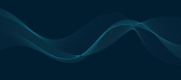 Vector abstract blue wave background