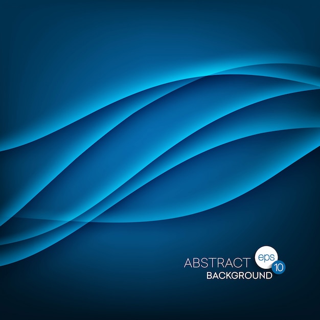 Abstract blue wave background