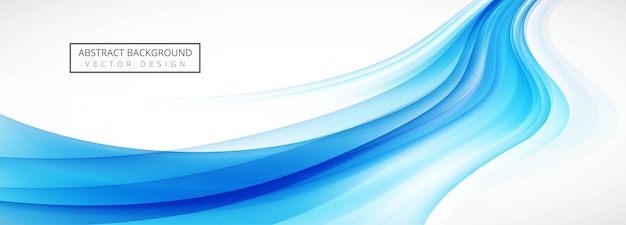 Abstract blue wave banner template