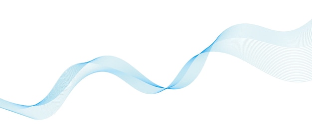 Abstract blue wave element