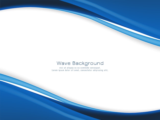 Vector abstract blue wave motion background