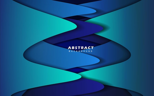 Abstract blue wave shape background