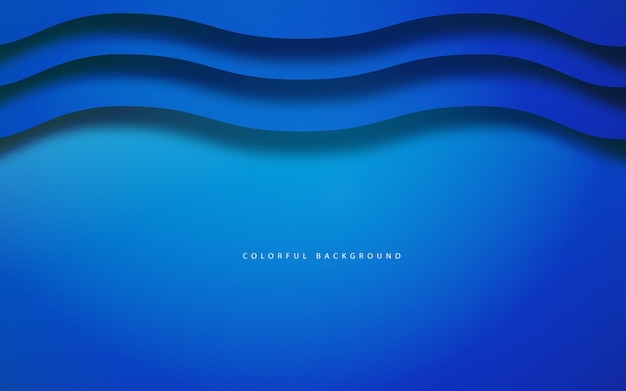 Abstract blue wave shape background