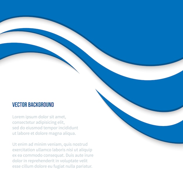 Vector abstract blue wave template