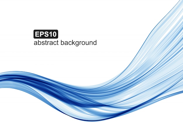 ベクトル 抽象的な青い波背景。