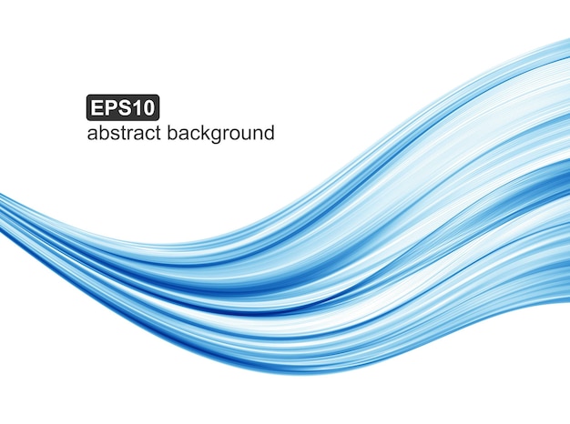 ベクトル 抽象的な青い波の背景。